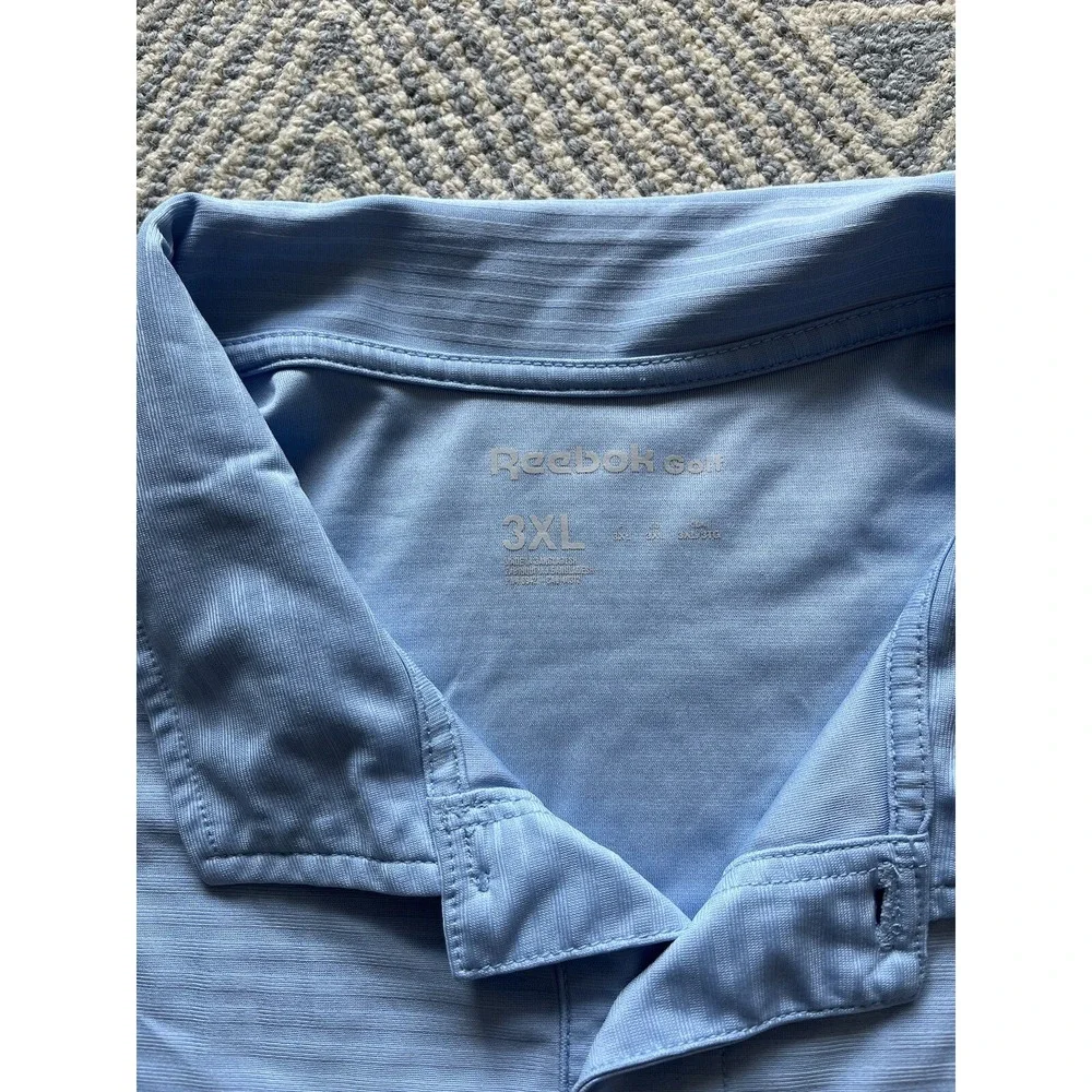 Reebok Polo Shirt - Light Blue - 3XL XXXL - Polyester - Picture 3 of 4